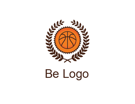 basketball in leaves