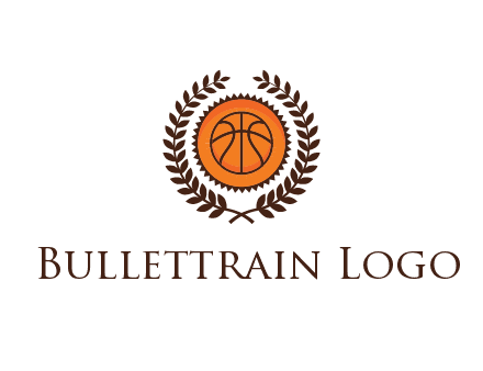 basketball in leaves