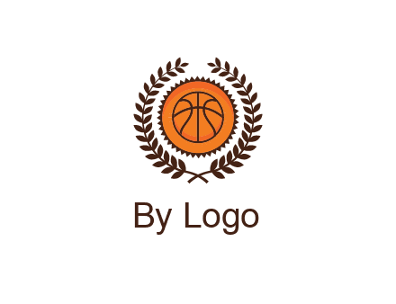 basketball in leaves