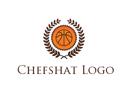 basketball in leaves