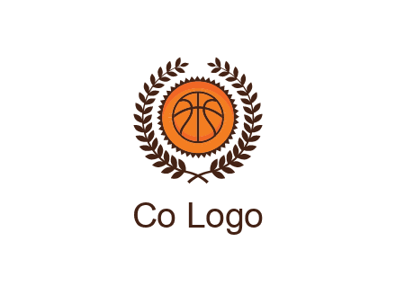 basketball in leaves