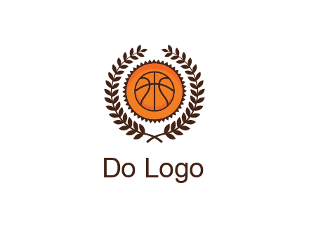 basketball in leaves
