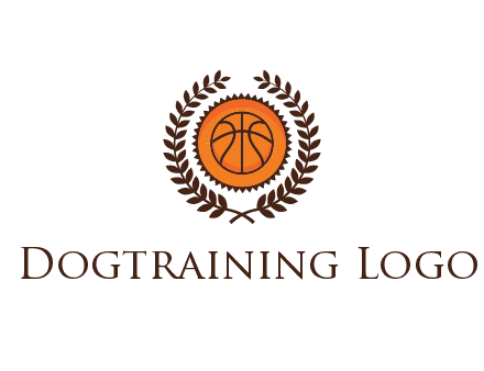 basketball in leaves