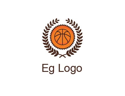 basketball in leaves
