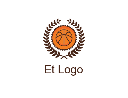 basketball in leaves