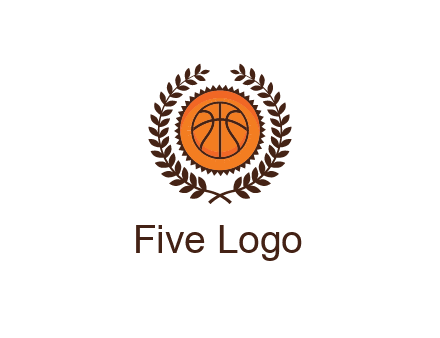 basketball in leaves