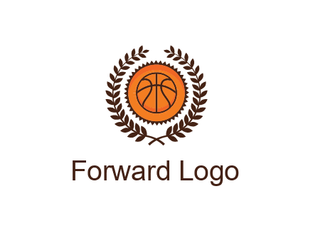 basketball in leaves