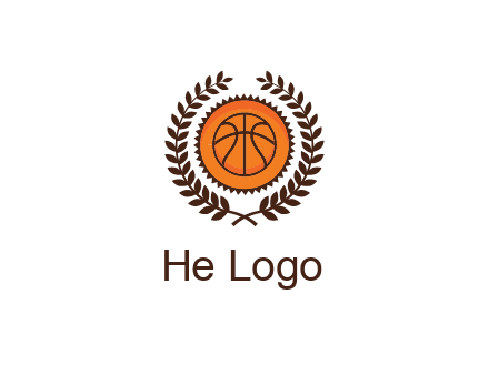 basketball in leaves