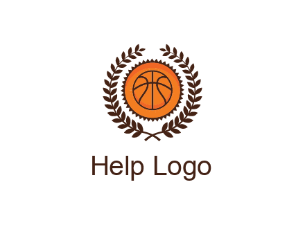 basketball in leaves