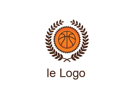 basketball in leaves