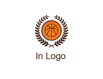 basketball in leaves
