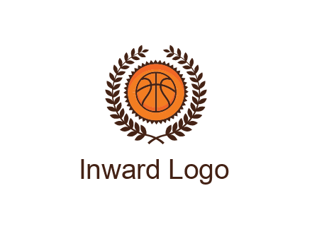 basketball in leaves