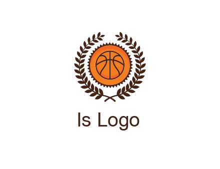 basketball in leaves