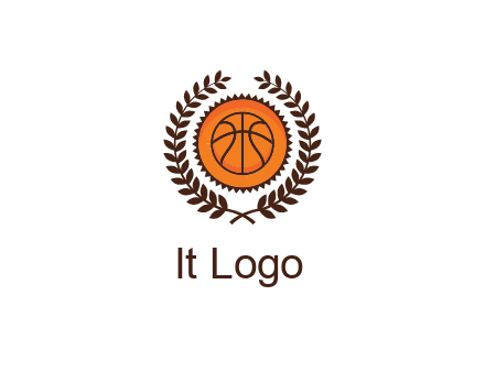 basketball in leaves