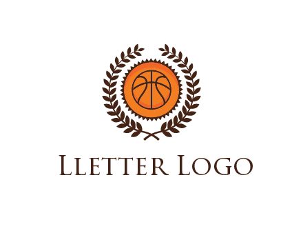 basketball in leaves