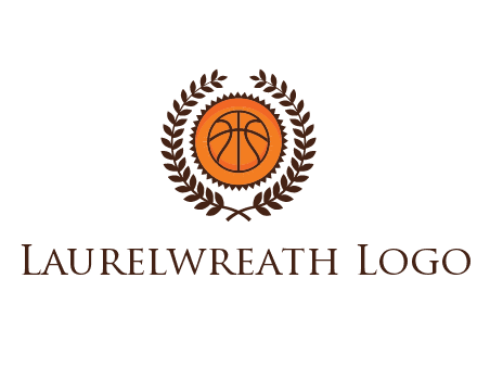 basketball in leaves