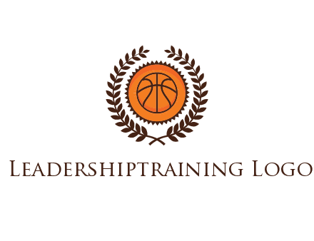 basketball in leaves