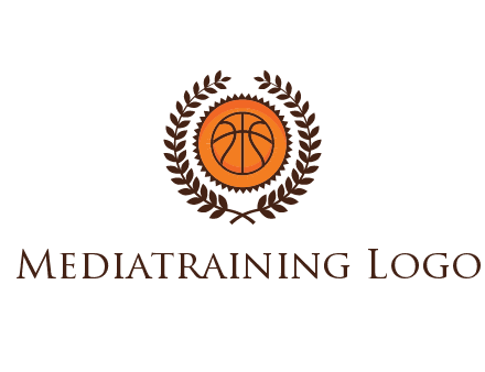 basketball in leaves