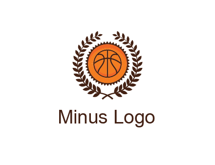 basketball in leaves