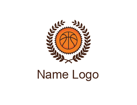 basketball in leaves