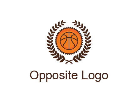 basketball in leaves
