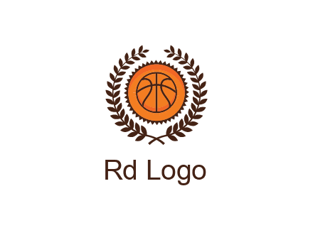 basketball in leaves