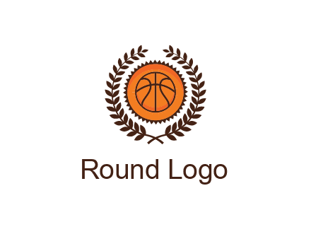basketball in leaves