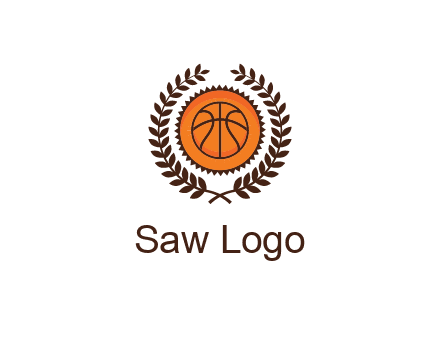 basketball in leaves