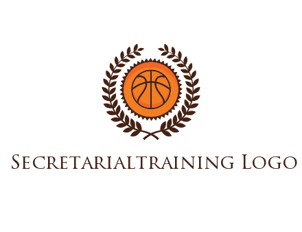 basketball in leaves