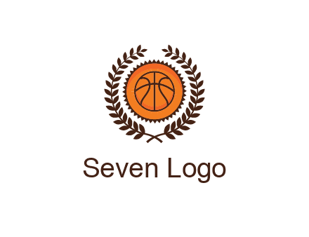 basketball in leaves
