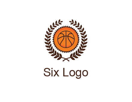 basketball in leaves