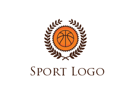 basketball in leaves