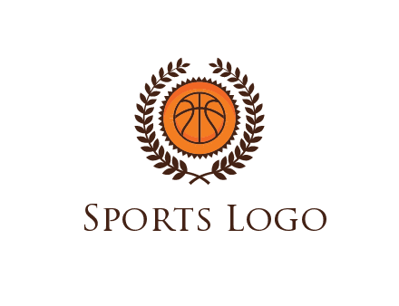 basketball in leaves