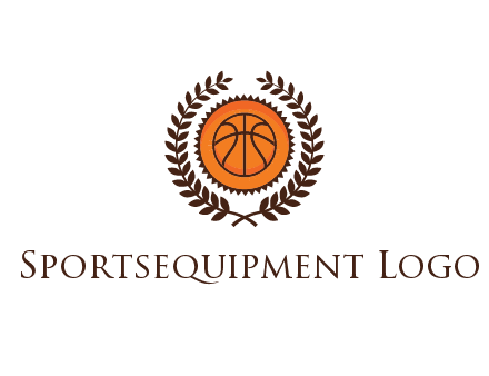 basketball in leaves