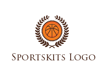 basketball in leaves