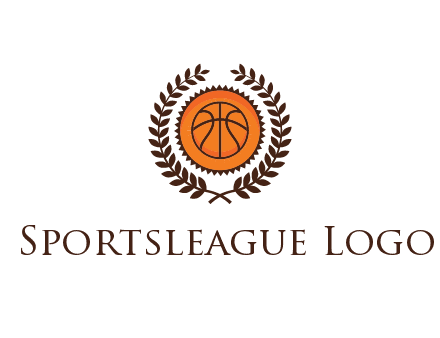 basketball in leaves