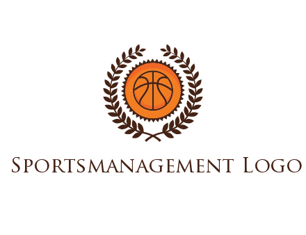 basketball in leaves