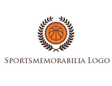 basketball in leaves