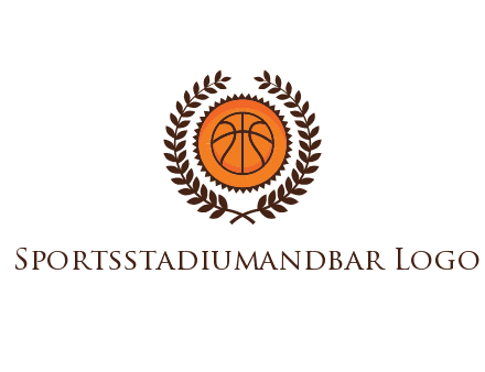 basketball in leaves