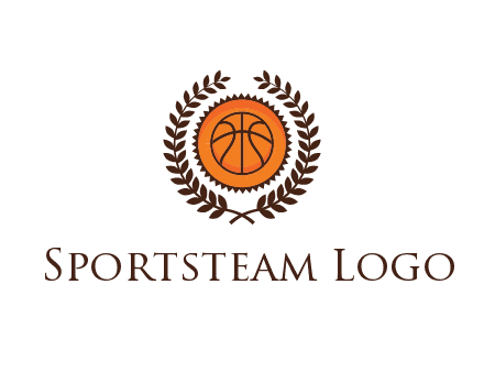 basketball in leaves