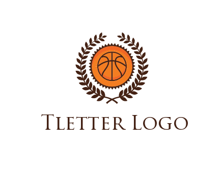 basketball in leaves