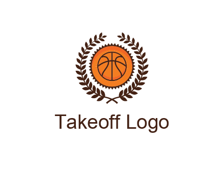 basketball in leaves