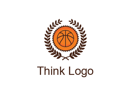 basketball in leaves