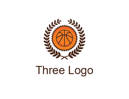 basketball in leaves