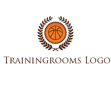 basketball in leaves