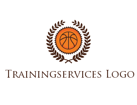 basketball in leaves