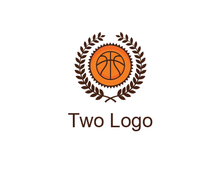 basketball in leaves