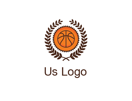 basketball in leaves