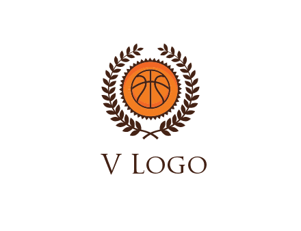 basketball in leaves