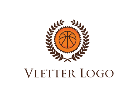 basketball in leaves